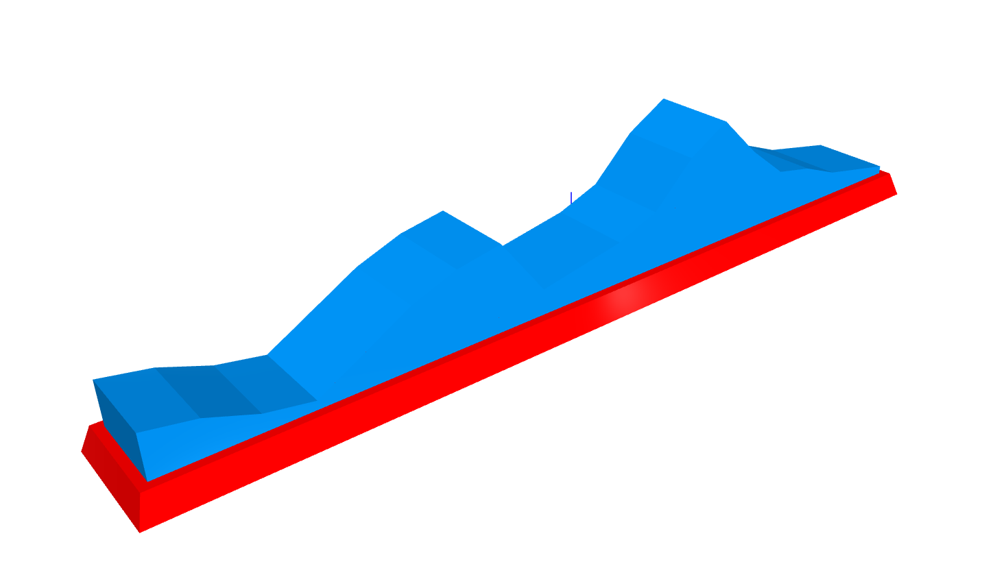 Ein 3D-Area-Chart, fertig für den 3D-Druck.